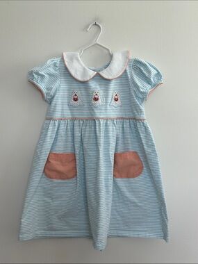 Shrimp & Grits Kids Girls Cotton Appliqué Halloween Dress Size 7